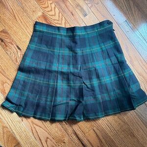 American Apparel Plaid Green Skirt